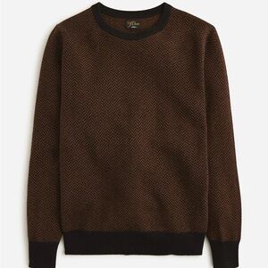 J. Crew Men's Cashmere herringbone jacquard sweater
